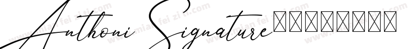 Anthoni Signature字体字体转换
